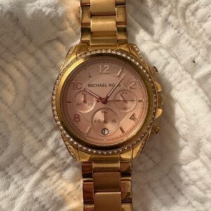 Michael Kors Gold Watch with Rose Dial